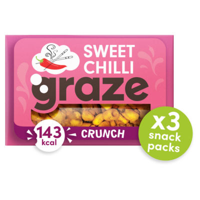 Graze Sweet Chilli Crunch Snack Packs 3 x 28g