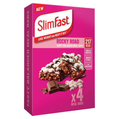 SlimFast Meal Replacement Bar - Rocky Road 4 x 60g