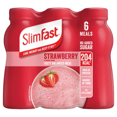 SlimFast Meal Replacement Shake - Strawberry Multipack 6 x 325ml