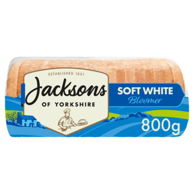 JACKSONS of Yorkshire Soft Champion White Bloomer Bread 800g
