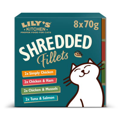 Lily's Kitchen Shredded Fillets Multipack Adult Wet Cat Food 8 x 70g