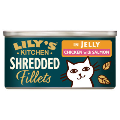 Lily's Kitchen Shredded Fillets in Jelly Chicken with Salmon for Adult Cats 70g