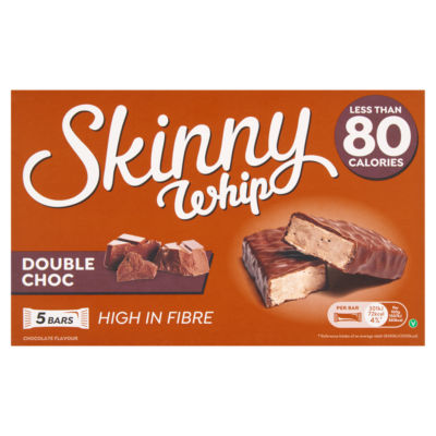 Skinny Whip Double Chocolate Nougat Bars 5 x 20g