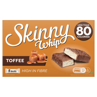 Skinny Whip Toffee Bars 5X20g