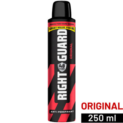 Right Guard Men 48h Original Antiperspirant Deodorant, 250ml