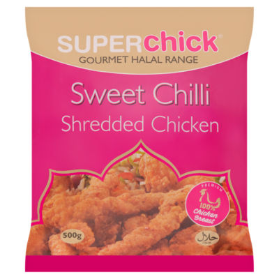 Super Chick Sweet Chilli Shredded Chicken 500g