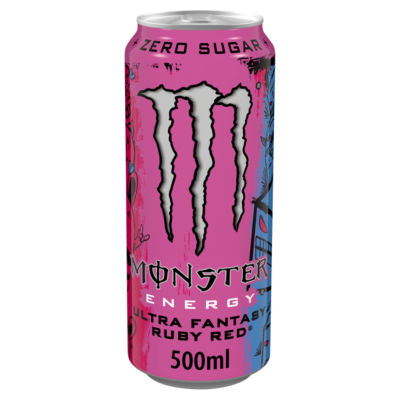 Monster Energy Drink Ultra Fantasy Ruby Red Zero Sugar 500ml Can