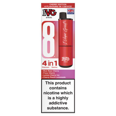 IVG 2400 Cherry Edition Rechargeable 4x2ml Pods 20mg