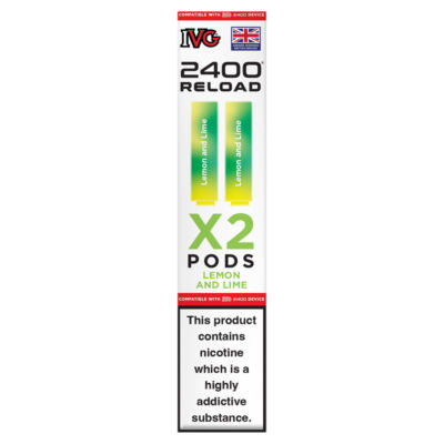 IVG 2400 Reload Lemon and Lime Pods 2 x 20mg/ml