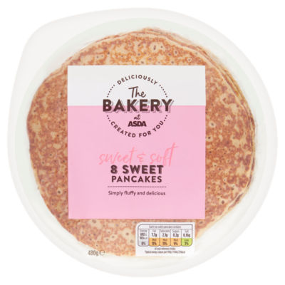 The BAKERY at ASDA The Bakery 8 Sweet Pancakes 480g