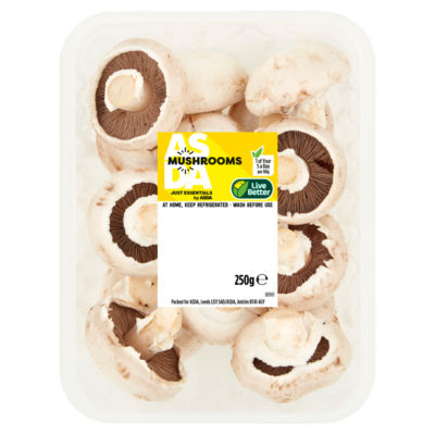 JUST ESSENTIALS by ASDA Mushrooms 250g