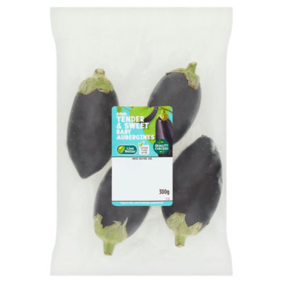 ASDA Tender & Sweet Baby Aubergines 300g