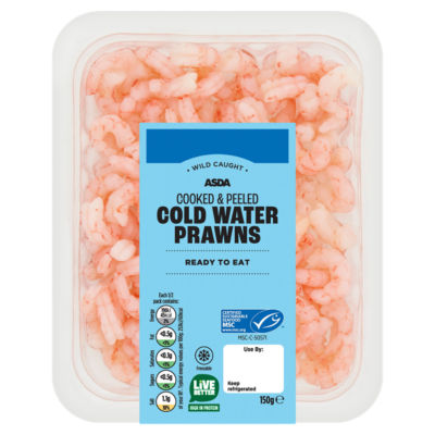 ASDA Cooked & Peeled Cold Water Prawns 150g