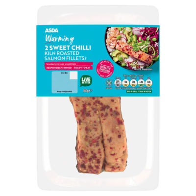 ASDA Warming 2 Sweet Chilli Kiln Roasted Salmon Fillets 180g