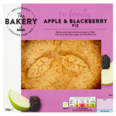 The BAKERY at ASDA The Bakery Apple & Blackberry Pie 550g