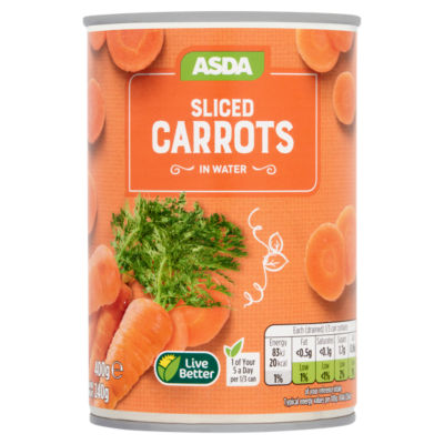 Asda Sliced Carrots In Water