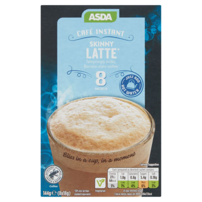 ASDA Café Instant Skinny Latte Sachets 8 Sachets