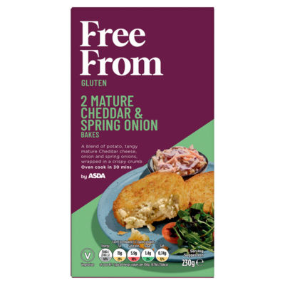 ASDA Free From Free From by  2 Mature Cheddar & Spring Onion Bakes 230g