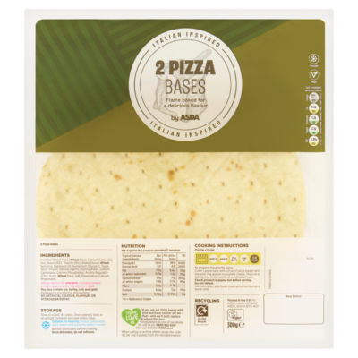 ASDA 2 Pizza Bases 300g