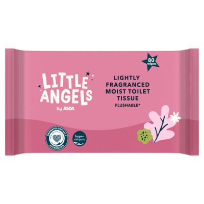 LITTLE ANGELS by ASDA Little Angels 80 Lightly Fragranced Toilet Training Wipes
