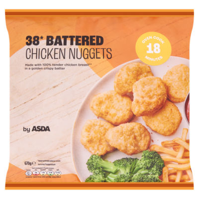 ASDA 38 Battered Chicken Nuggets 670g