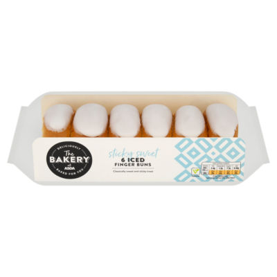 The BAKERY at ASDA 6 Iced Finger Buns
