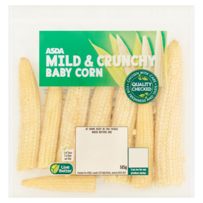 ASDA Mild & Crunch Baby Corn 145g
