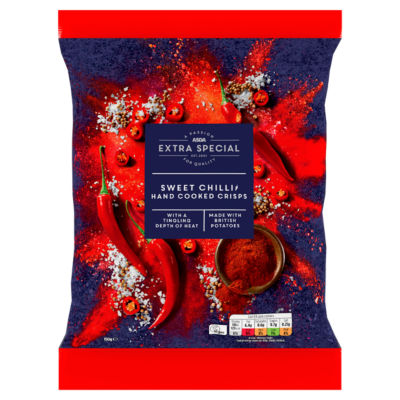 Asda Extra Special Exceptional By Hand Cooked Sweet Chilli Crisps 150G