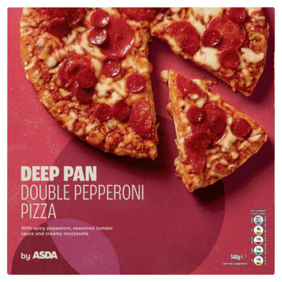 ASDA Deep Pan Double Pepperoni Pizza 348g