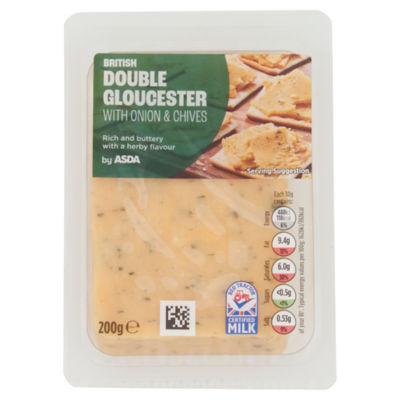 ASDA British Double Gloucester with Onion & Chives 200g