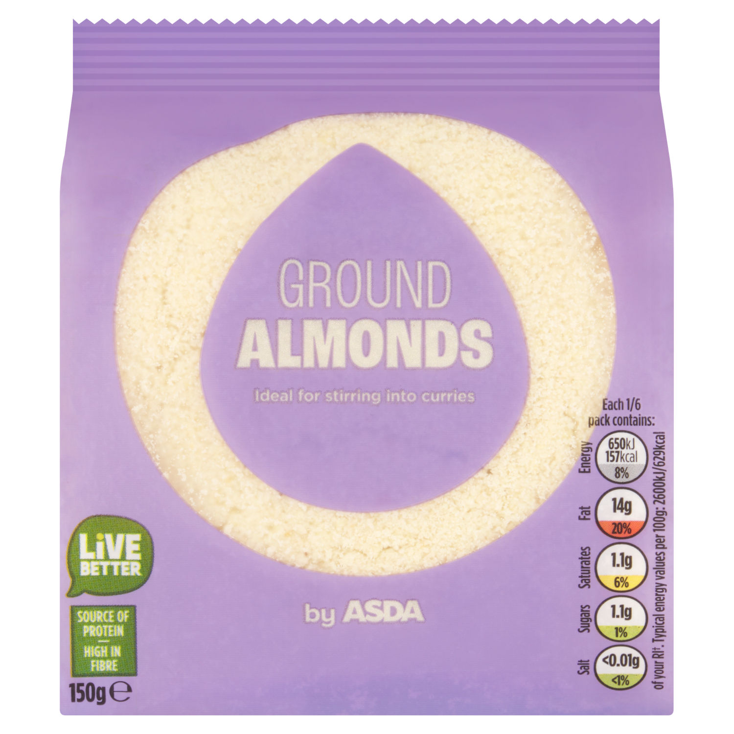 ASDA Ground Almonds British Product 150g
