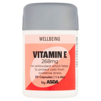 ASDA Wellbeing 1 a day Vitamin E 268mg 30 Capsules