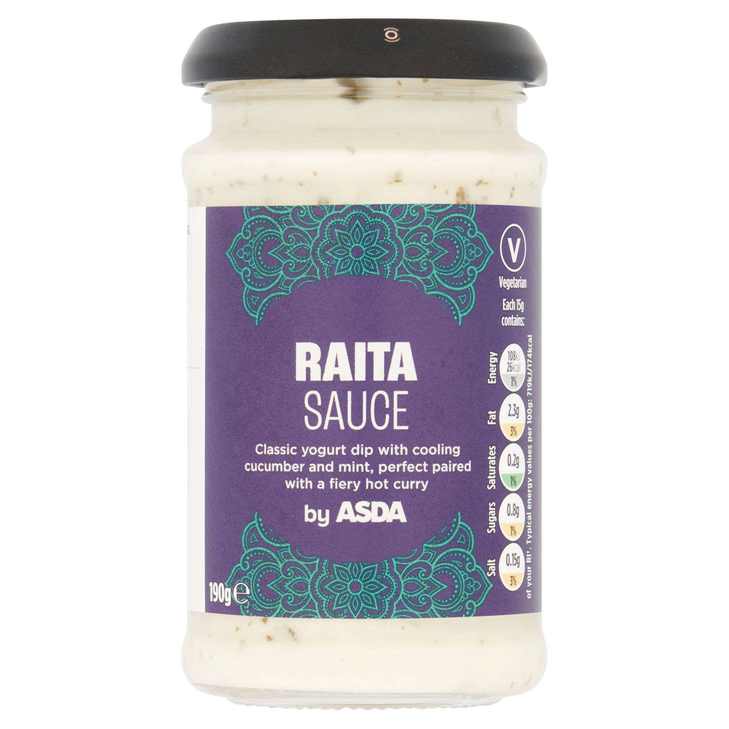 Raita Yogurt Dip with Cucumber and Mint 190g