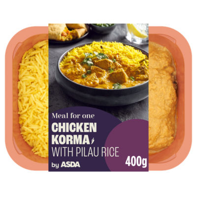 ASDA Meal for One Chicken Korma with Pilau Rice 400g