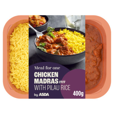 ASDA Meal for One Chicken Madras with Pilau Rice 400g