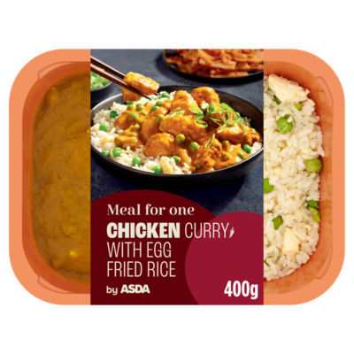 ASDA Meal for One Chicken Curry with Egg Fried Rice 400g