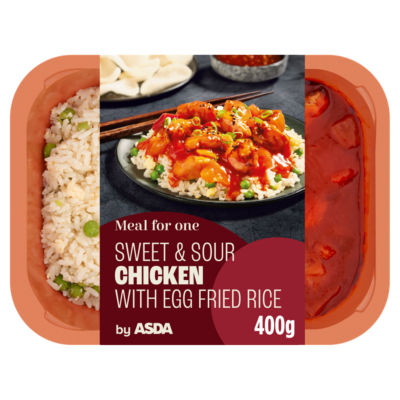 ASDA Sweet & Sour Chicken with Egg Fried Rice Meal for 1 400g