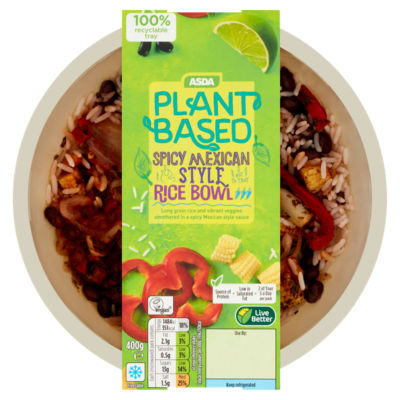 Plant Based by ASDA Spicy Mexican Style Rice Bowl - ASDA Groceries