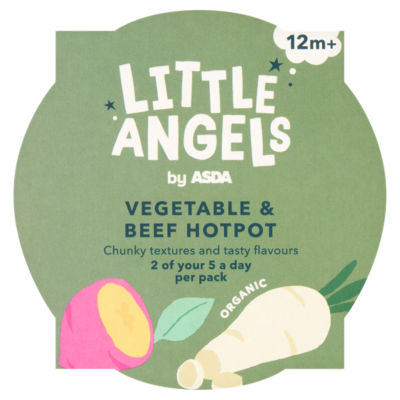 LITTLE ANGELS by ASDA Little Angels Organic Vegetable & Beef Hotpot 12m+ 200g