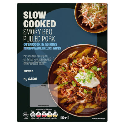 ASDA Slow Cooked Smoky BBQ Pulled Pork 500g