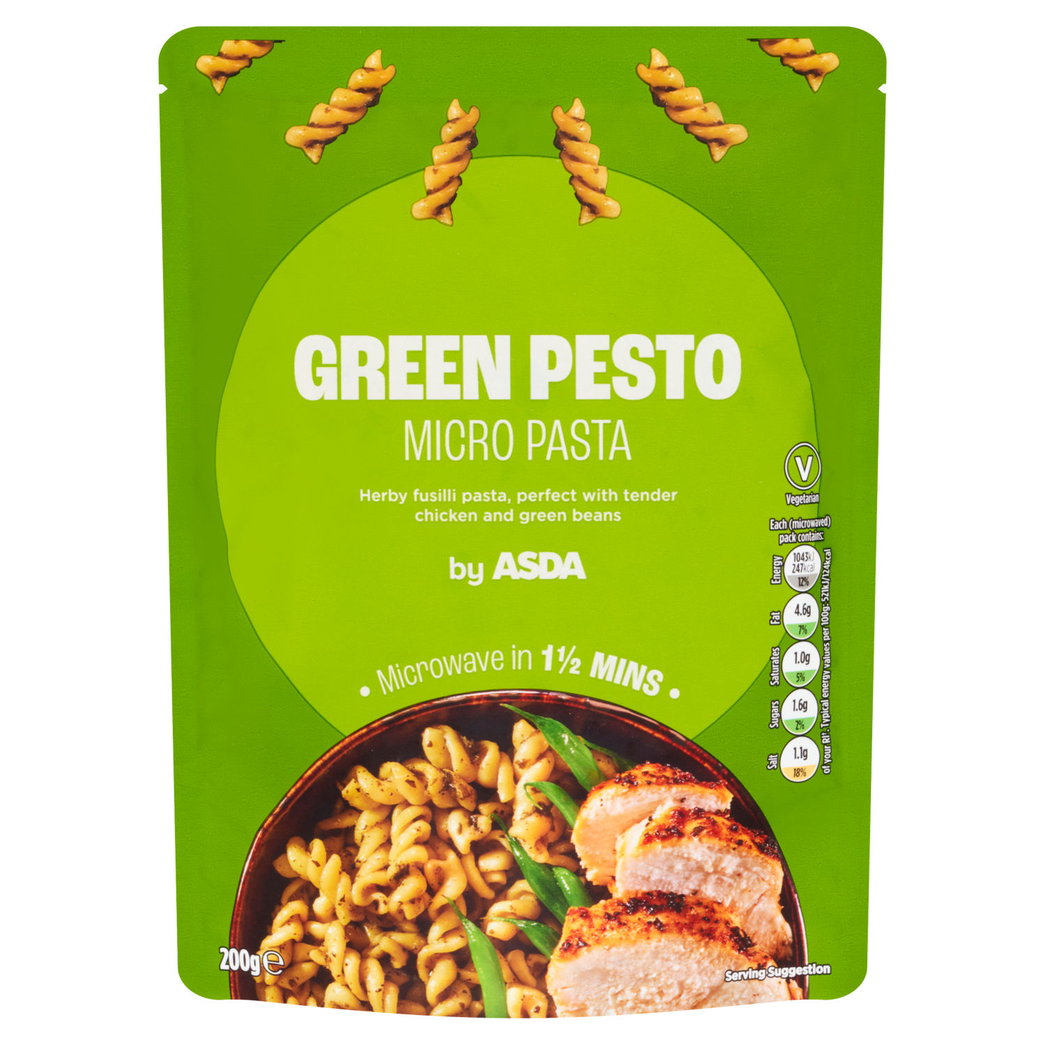ASDA Green Pesto Microwave Pasta 200g