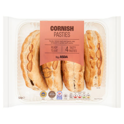 ASDA 4 Cornish Pasties 520g