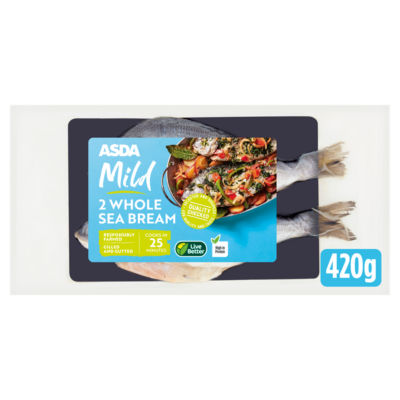 ASDA 2 Whole Sea Bream 420g