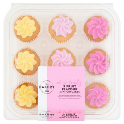 The BAKERY at ASDA The Bakery 9 Fruit Flavour Mini Cupcakes