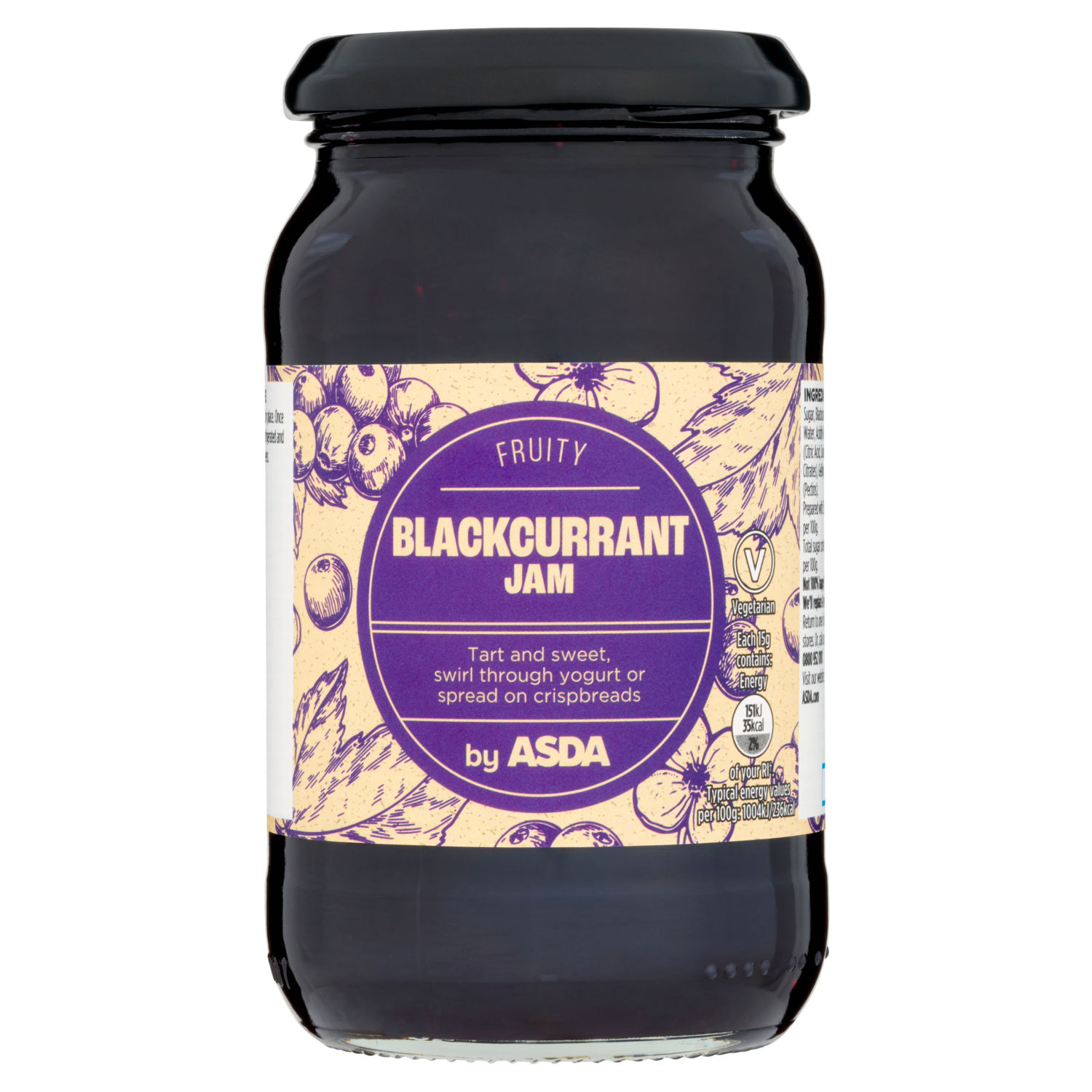 ASDA Blackcurrant Jam 454g