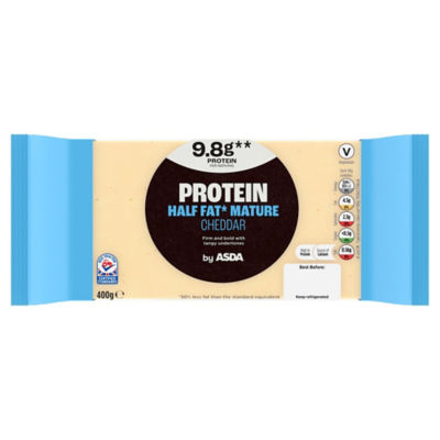 ASDA Protein Half Fat Mature Cheddar 400g