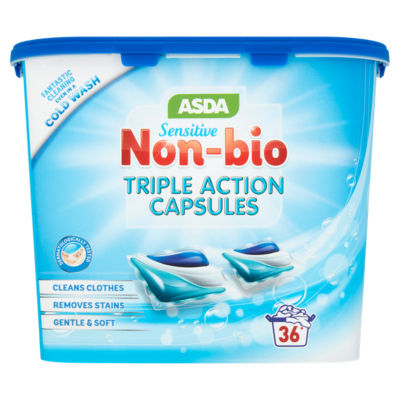 ASDA Sensitive Non-Bio Triple Action Capsules 36 x 24.5g (882g)