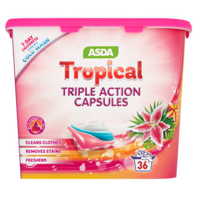 ASDA Tropical Triple Action Capsules 36 x 24.5g (882g)
