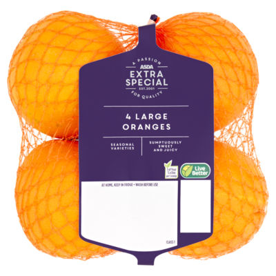 ASDA Extra Special 4 Large Oranges - ASDA Groceries