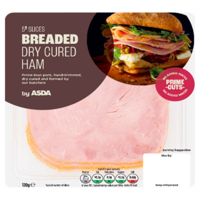 Asda Breaded Dry Cured Ham 120G